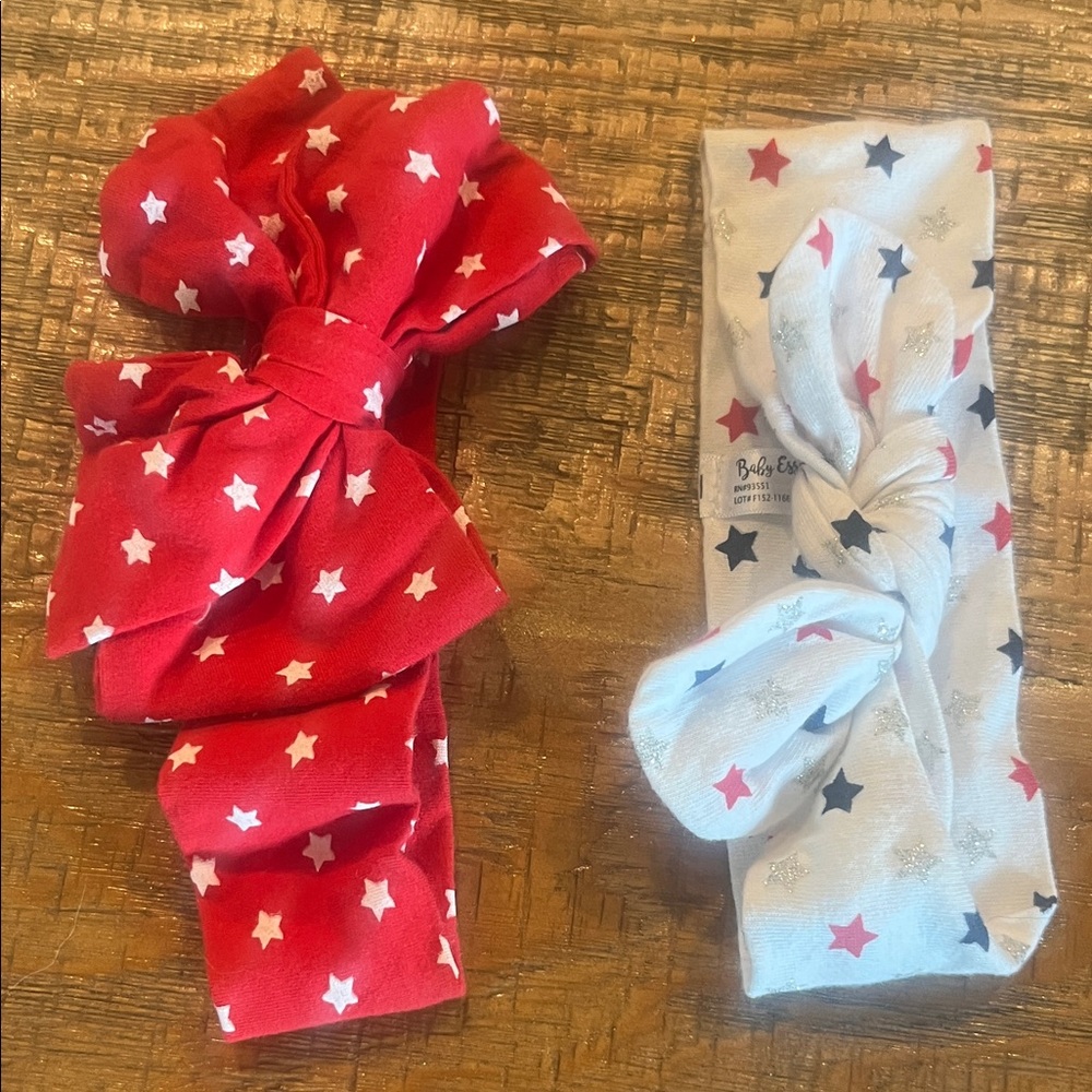 Red and White Star Headbands